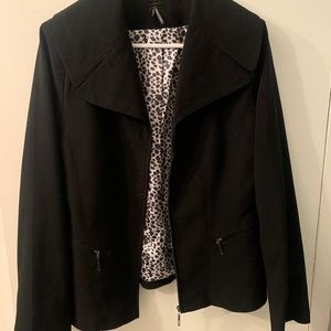 Lapis Women’s Black Blazer Zip Up Jacket size L